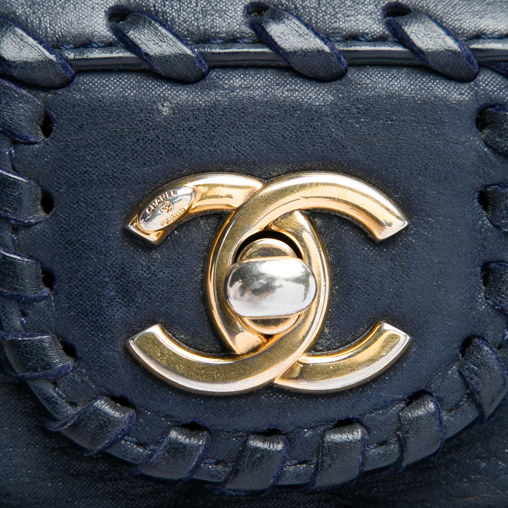 Pre-Loved Chanel Medium Quilted Iridescent Calfskin Happy Stitch Flap View 5